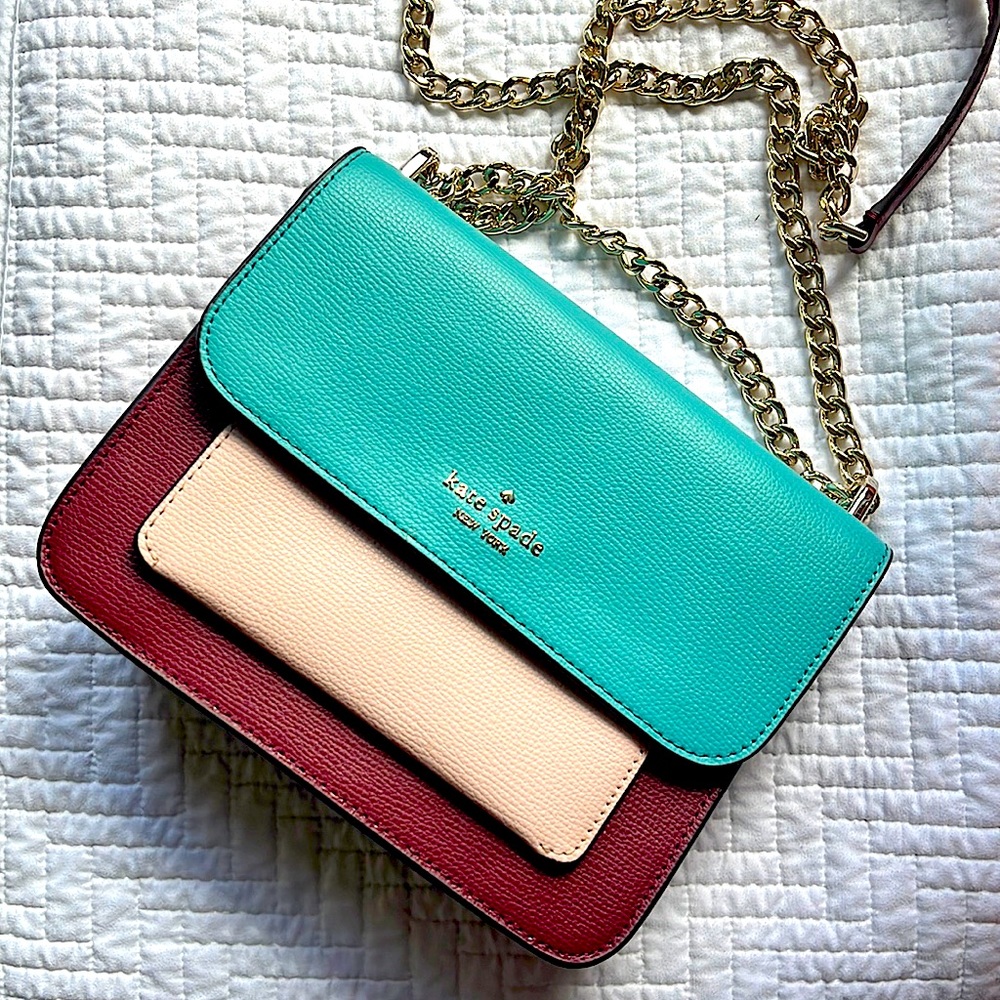 Never used kate spade Remi Colorblock flap chain crossbody